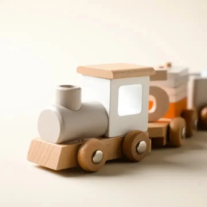 Tùy Chỉnh Bằng Gỗ Train Khối Đồ Chơi Cho Trẻ Em Của Quà Tặng Kỳ Nghỉ Giáo Dục Sớm Montessori Đồ Chơi Cho Trẻ Sơ Sinh Bằng Gỗ Quà Tặng