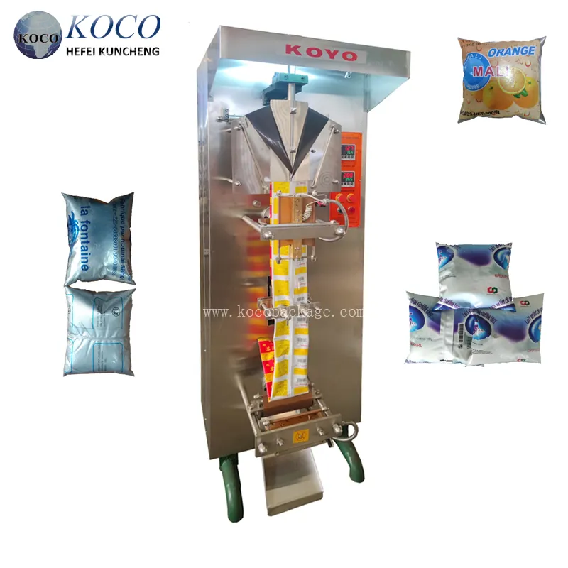 KOYO automática vertical bolsita bolsa de agua líquida de agua máquina de embalaje bolsita de llenado y sellado