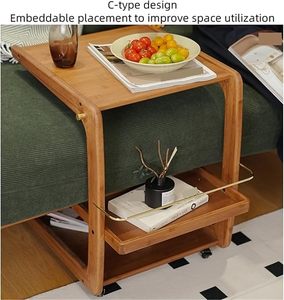 Tùy chỉnh tre di chuyển cuối bảng phụ với kệ lưu trữ mở và bánh xe - Product Image 4