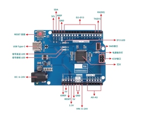 The improved version of R4 development board is compatible with the official R4 <strong>WIFI</strong>/MINIMA motherboard microcontroller - Product Image 5