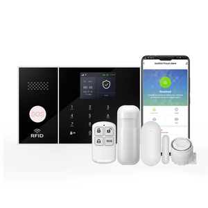 PGST Tuya Sistema de alarma de seguridad para el hogar inteligente Kit de control remoto inalámbrico con sensor de contacto Material ABS Red WIFI - Product Image 1