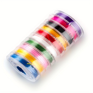 El Hobbyworker 10 colores Mini juego de Cuerdas elásticas, 10 yardas, cuerda elástica para pulseras, hilo elástico para la fabricación de joyas - Product Image 1