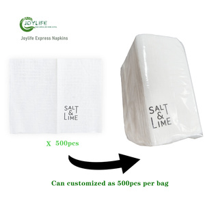 <strong>Interfold</strong> 2-Ply Disposable Customised Restaurant Napkins Express <strong>V</strong> Fold Serviette Paper with Printed Bag Cheap White Color - Product Image 3