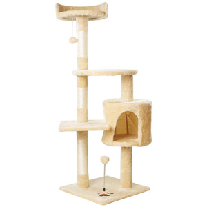 คอนโดแมว4ชั้นสำหรับแมวใหญ่บ้านต้นไม้ปีนเขามีรอยขีดข่วน - Product Image 1