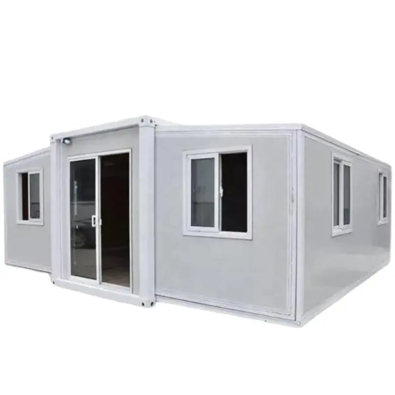 Rumah kontainer modular, rumah Amerika 20 kaki dan 40 kaki dapat dilipat 2/3 /4 kamar tidur rumah untuk pengiriman
