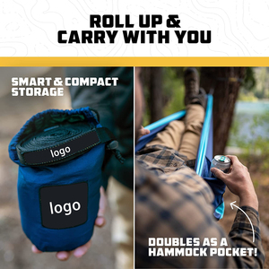 Tùy Chỉnh Phụ Kiện Trọng Lượng Nhẹ Ultralight Có Thể Gập Lại Nylon Ngoài Trời Di Động Võng Đu Cho Đi Bộ Đường Dài Và Cắm Trại - Product Image 5