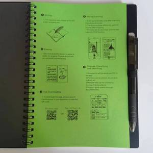 A5 B5 blocco note intelligente a spirale per notebook in carta lavabile cancellabile riutilizzabile impermeabile con penna - Product Image 3