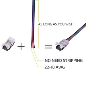 COYOLED 8 мм Светодиодные полосы света разъем 2 Pin RGB полосы световое соединение для всех моделей IP65 Номинальный Материал PC корпус лампы - Product Image 2
