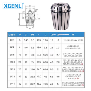 xgenl数控加工用高精度ER夹头ER11 ER16 ER20 ER25 ER32 ER40主轴铣削卡盘夹头组 - Product Image 3