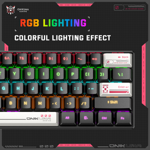 ONIKUMA G55 Custom 61-Key Wireless RGB LED Retroiluminado Teclado mecánico para juegos para computadora de escritorio - Product Image 5