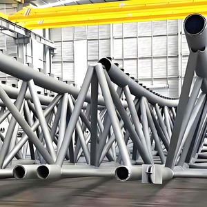 Construcción de bajo costo, casa comercial prefabricada de metal, oficina, estructura de acero prefabricada, armazón de tubo de techo de construcción - Product Image 2