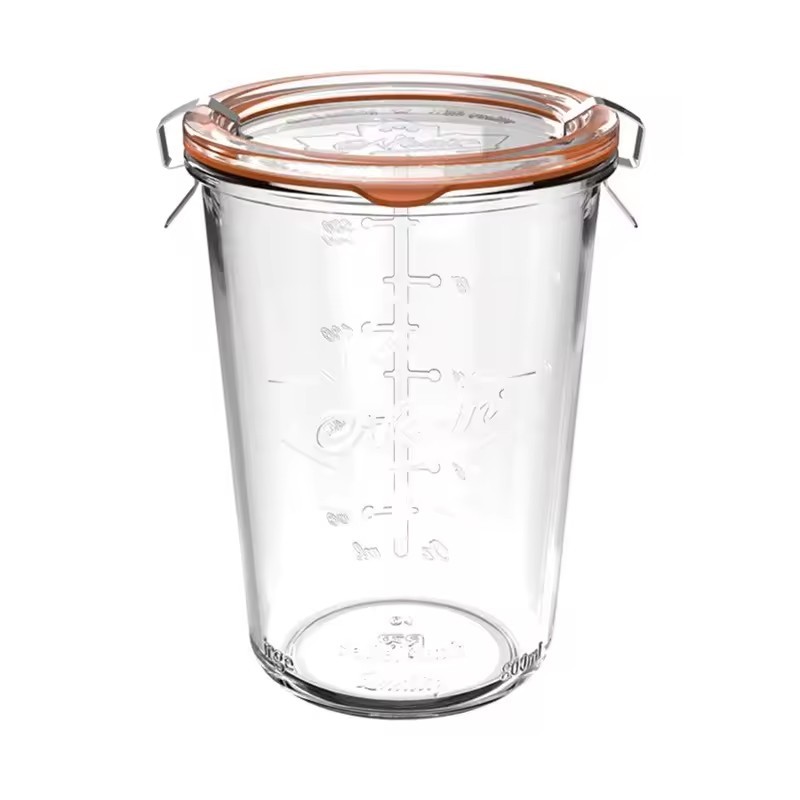 800 ml - Couvercle en verre - Orange