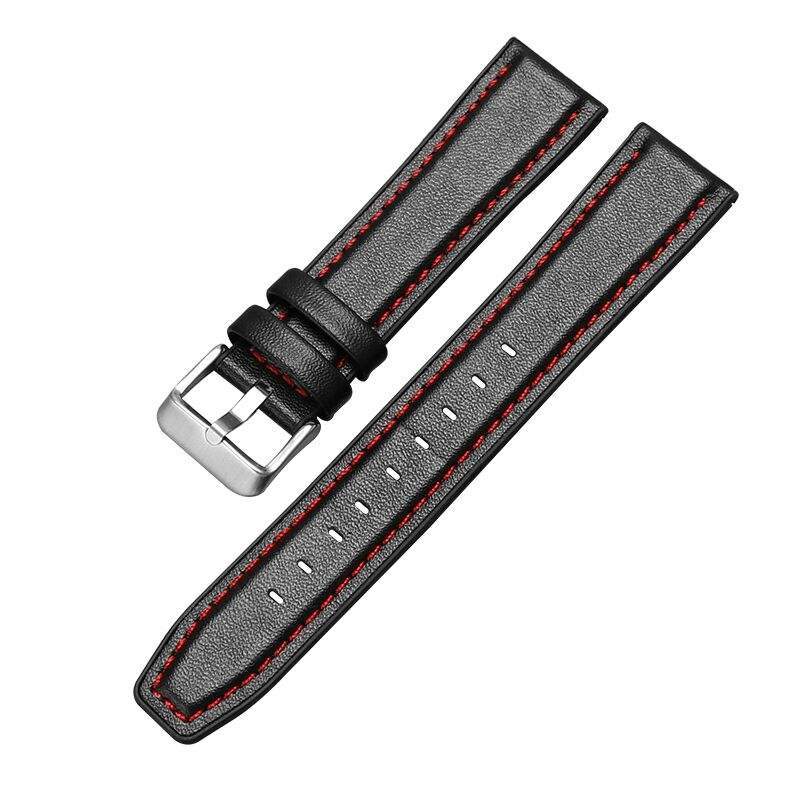 ซิลิโคนสีดำพร้อมตะเข็บสีแดง