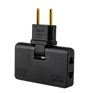 Convertitore presa girevole EU one to tre Travel plug Converter presa di 180 gradi - Product Image 5