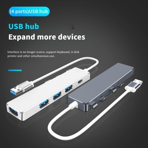 通用串行总线3.0 2.0集线器4端口多分离器适配器类型通用串行总线3.0 2.0便携式TF坞站，适用于苹果笔记本电脑专业电脑附件 - Product Image 6