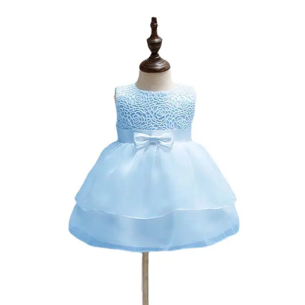 Versión coreana de los niños, vestido de flores para niños, falda de princesa, vestido de encaje de luna llena para bebé y Niña