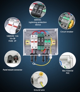DC 600V Waterproof Power Distribution 8WAY Protection <strong>Box</strong> 15A 1 in 1 Out Combination <strong>Box</strong> PV Combiner <strong>Box</strong> - Product Image 4