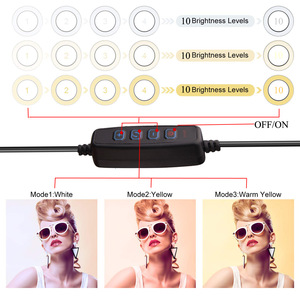 ไฟวงแหวน LED แบบปรับความสว่างได้รีโมทคอนโทรล6 8 10 12นิ้วพร้อมขาตั้งกล้องสำหรับวิดีโอแต่งหน้าสตูดิโอสด - Product Image 4