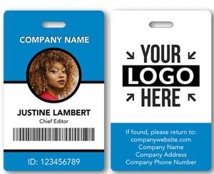 ISO14443A RFID distintivo in plastica con ID foto personalizzato con codice a barre per il controllo dell'accesso alla scuola