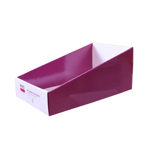 Biểu tượng tùy chỉnh giấy hiển thị Khay hiện đại di động và có thể gập lại các tông Countertop quảng cáo hiển thị - Product Image 2