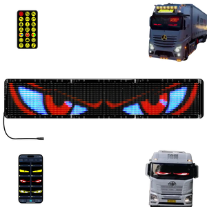 Arabalar için şeytan gözler ışık büyük programlanabilir esnek LED sergi ekranı DIY araba dinamik LED akıllı renkli göz lambası yumuşak ekran - Product Image 1