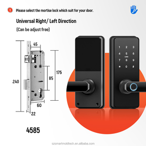 Intelligentes Türschloss mit Fernbedienung Digitaler Finger abdruck und Tastatur code WIFI Access App Control Cloud-Daten speicher Home Hotel - Product Image 3