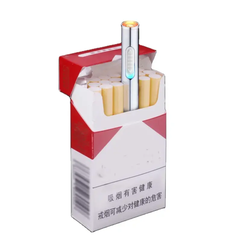 Mini allume-cigare portable poids léger rechargeable USB briquet électrique coupe-vent sans flamme briquet