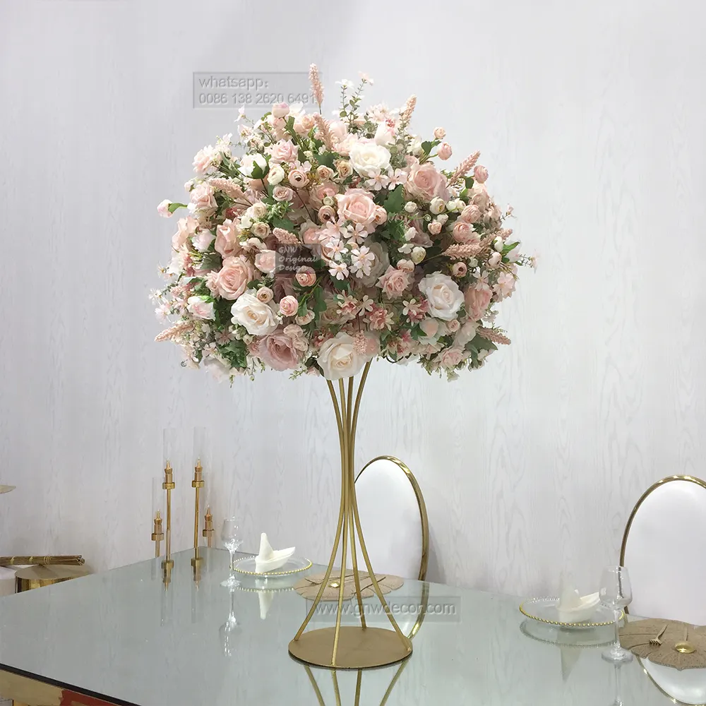 GNW Blush Bouquet Seda Valentine Rose Centros de mesa Matrimonio Arreglos florales