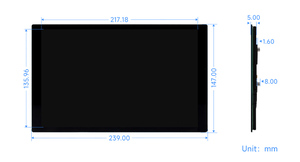 Waves hare 10,1 Zoll kapazitives Touch-Display für Raspberry Pi, Auflösung 1280*800, IPS, DSI-Schnitts telle 10-Punkt-Touch-Punkte
