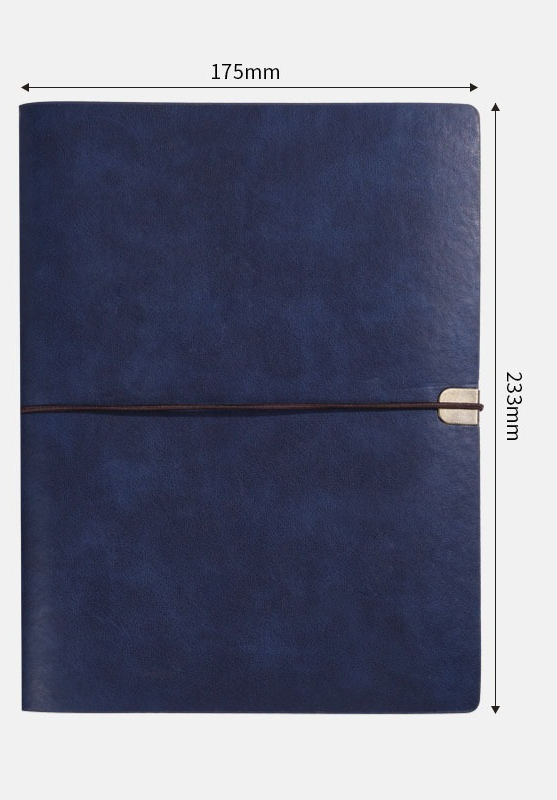 Carnet A5 à sangle bleu foncé