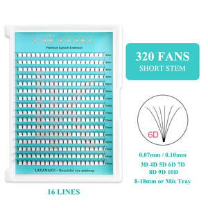 Abonnie 3D 5D 4D 6D 7D 12D 10D 14D 0.07มม. พรีเมดก้านสั้นขนาดใหญ่ C D CC DD L ขนตางผมต่อแบบโค้ง - Product Image 6