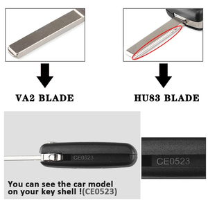 2/3 düğmeler CE0523 modifiye uzaktan araba anahtarı kabuk durumda Citroen C2 C4 C5 C6 C8 C8 Citroen Picasso VA2/HU83 bıçak - Product Image 2