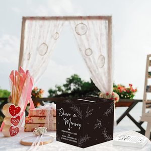 Nicro Farewell Party Favors Share <strong>a</strong> <strong>Memory</strong> Collections of Life Goodbye Funeral Graduation Black Memorial Card Box Guest Cards - Product Image 6