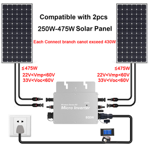 Jesudom WVC 600W 700W 800Wソーラーグリッド接続インバーター入力DC22V60V-AC110V230V 50HZ60HZ MPPT純粋正弦波コンバータ - Product Image 6