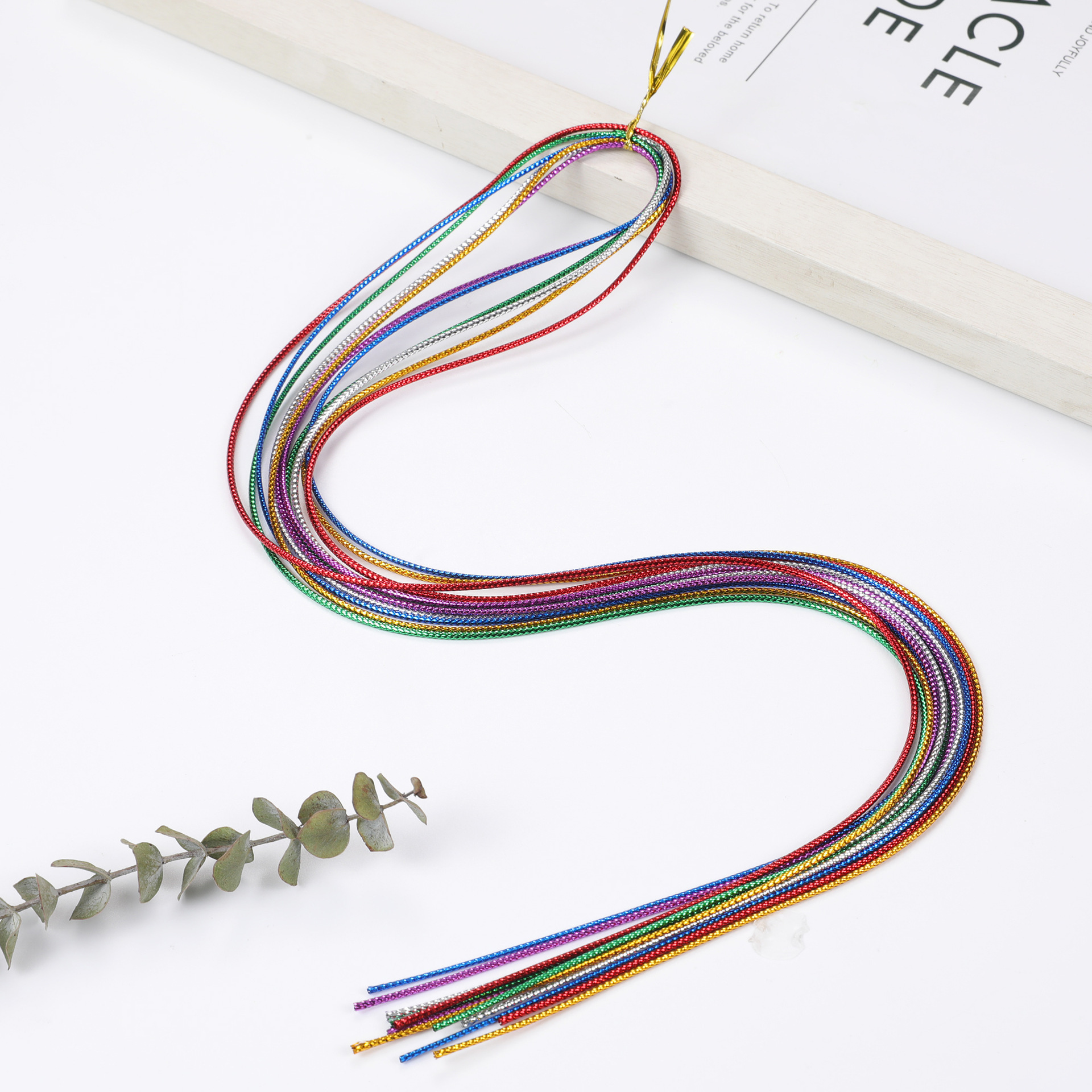 Nuevos cordones de colores mezclados con clip de 1 mm