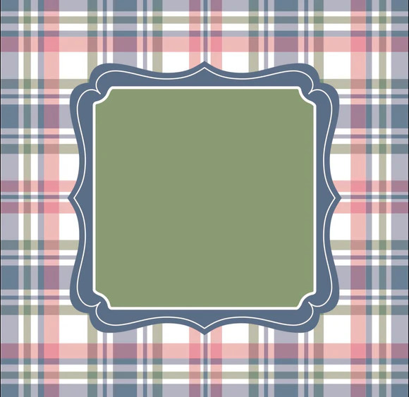 Plaid vintage vert rose