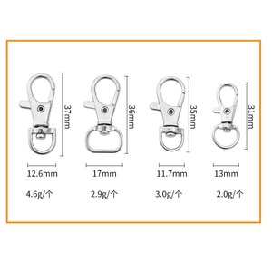 Anahtarlıklar ile anahtar zincirleri düz anahtarlıklar döner yaylı kancalar Metal kordon anahtarlık kanca istakoz klipsler için anahtar takı DIY el sanatları - Product Image 3