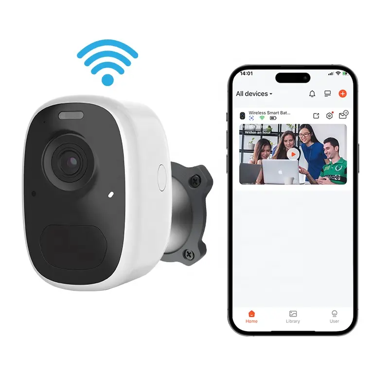 Kablosuz Wifi kamera 1080P 4MP güneş enerjisi pil PIR hareket algılama kamera ile