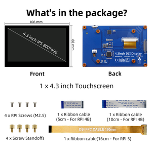 IPS 800 capacitivo x 480 Display Touch Screen Raspberry Pi compatibile da 4.3 pollici CTP TFT LCD per finestre 11/10/8.1/8/7 - Product Image 4