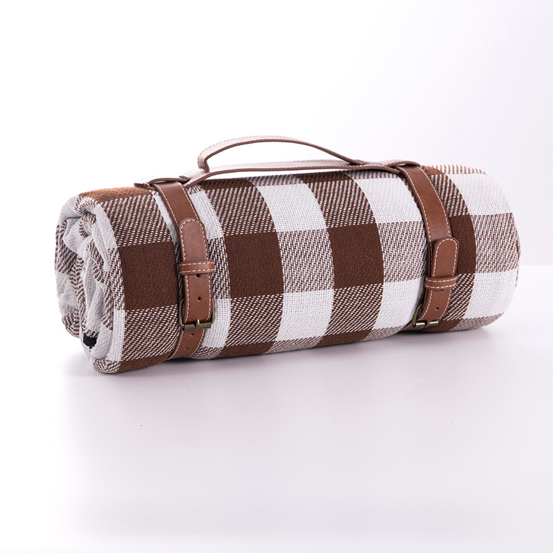 Vichy marron et blanc