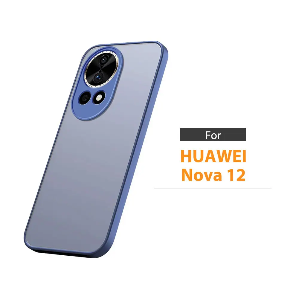 Чехол для мобильного телефона Huawei Nova 12 матовый прозрачный с защитой от падения