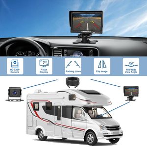 7 Inch HD LCD Reversing <strong>Camera</strong> Set with 120-170 Degree Wide Angle Waterproof Night Vision Rear View <strong>Camera</strong> 12V24V for Truck - Product Image 2