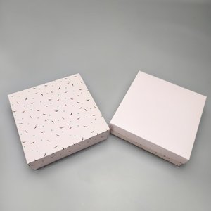 Logonuzla renkli özelleştirilmiş boyut kare sert sert karton geri dönüşümlü karton hediye kutusu - Product Image 5