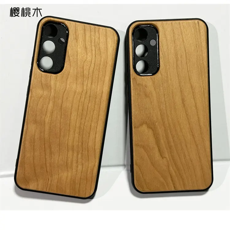 Productos de tendencia recién llegados Funda de teléfono grabada de madera a prueba de golpes para Samsung A14 A34 A54 5G