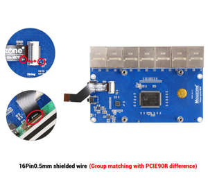 Scheda di sviluppo MPRG7 per <span class=keywords><strong>Raspberry</strong></span> <span class=keywords><strong>Pi</strong></span> 5 PCIe a 7 vie Gigabit <span class=keywords><strong>Ethernet</strong></span> con RPi OS e disco Router Soft Free OpenWRT
