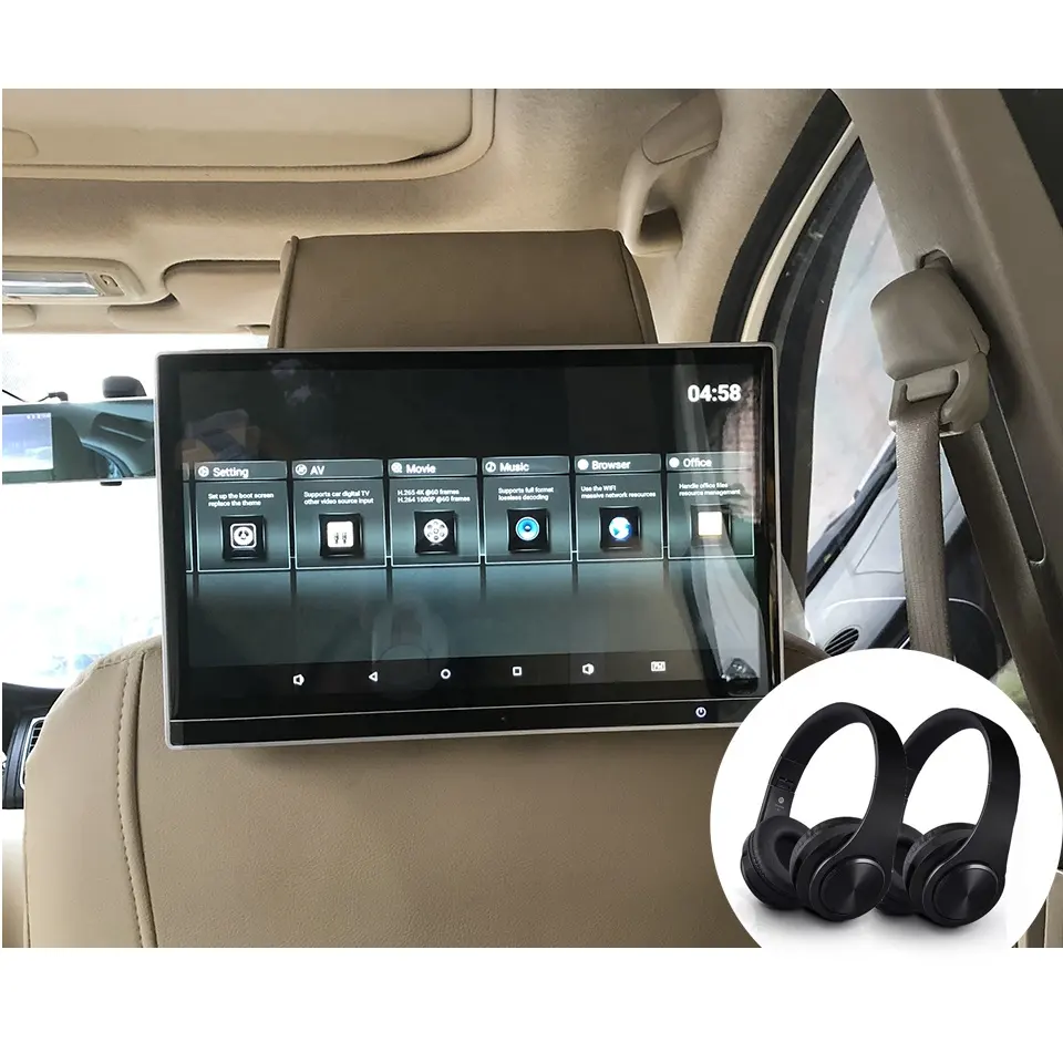 4K Auto Seats Monitoren Android Schermen Hoofdsteunen Tv-Scherm Voor Bmw F30 F20 E88 E87 E82 F22 F23 F45 F87 Auto Entertainment Units