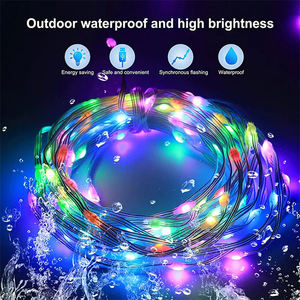 Impermeável PVC Fairy Curtain Lights 100m Outdoor Christmas Party Decor IP65 Classificação Branco Quente LED Soft Wire Black Wire Copper