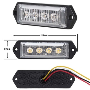 ECE R10 ECE R65 <strong>Class</strong> <strong>2</strong> <strong>LED</strong> Surface Mount Grille 6 <strong>LED</strong> Flashing Hazard Beacon Lighthead Strobe Light Dim Function - Product Image 2
