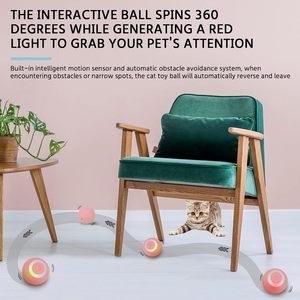 Juguetes inteligentes para gatos, pelota eléctrica para mascotas, pelota rodante automática, juguetes interactivos para gatos, juguetes de entrenamiento de hierba gatera automóvil para gatos - Product Image 5