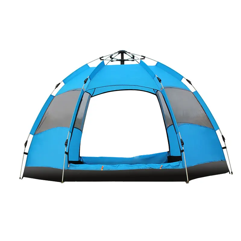 Tenda Turis Luar Ruangan, 4 Orang Berkemah Keluarga Tingkat Ganda, Multi Orang Mendaki Tenda Berkemah Portabel